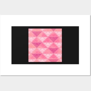 sierpinski triangles - rose Posters and Art